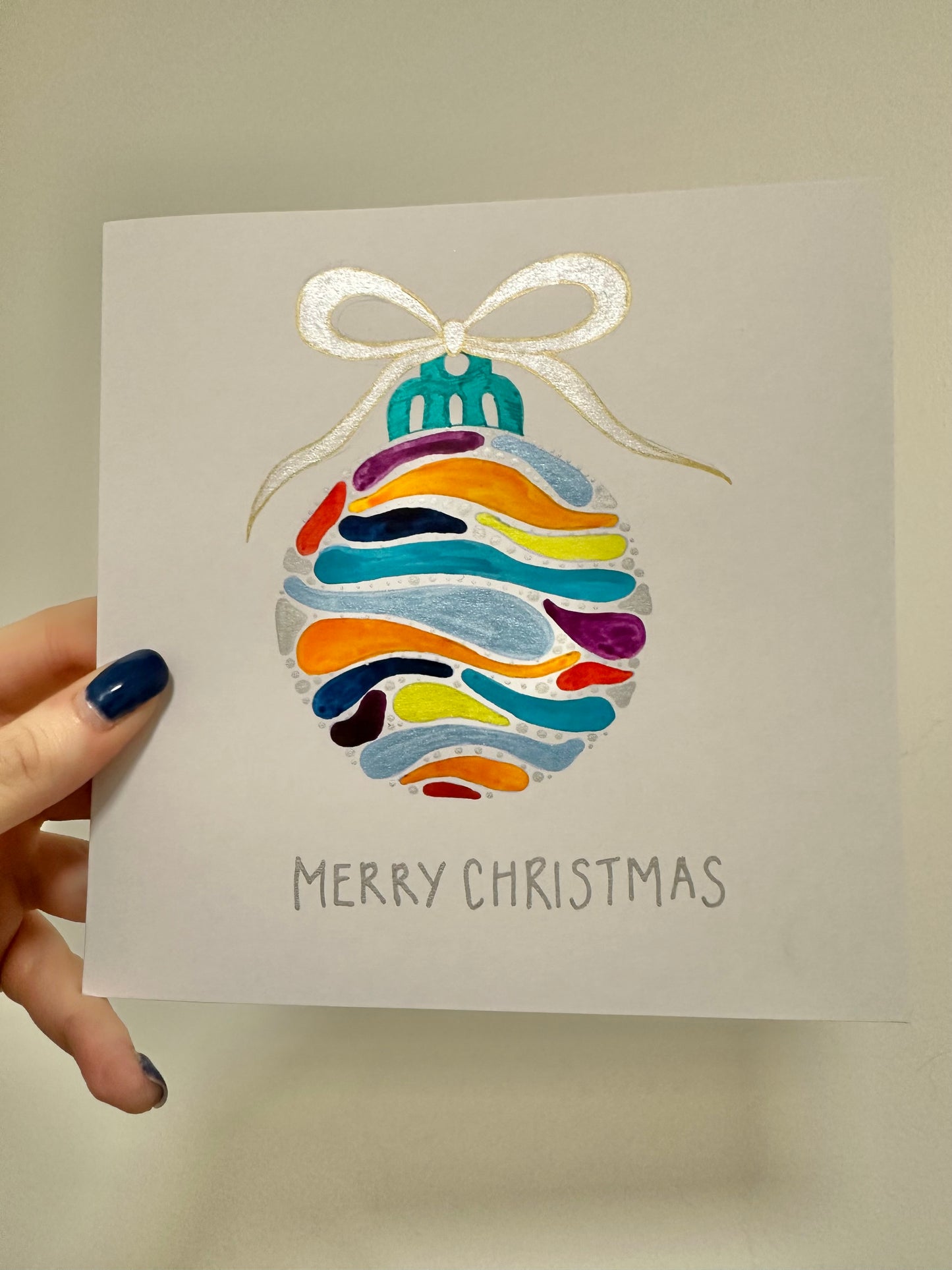 Bauble Christmas Card