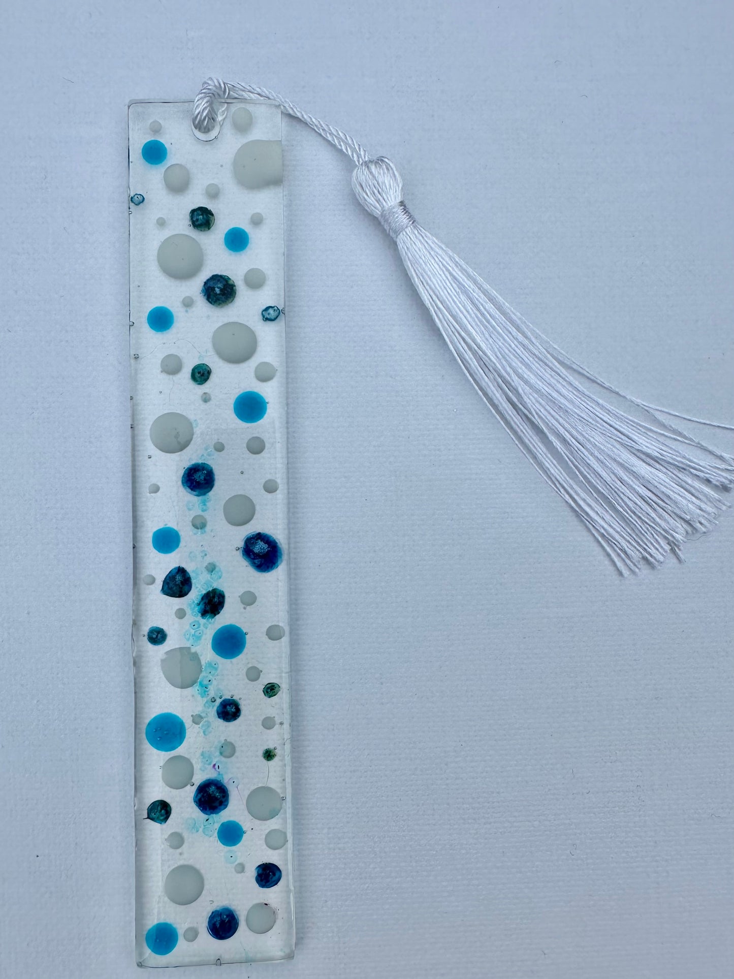 Resin Bookmark - Blue Dots